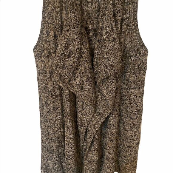 Women’s Artisan NY Long Sleeveless Sweater Vest  Gray/Brown Size Large - Picture 2 of 10